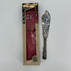 NILS JOHAN Sweden Vintage Extra PR Silver Plated Cake Knife Pie Tart Server